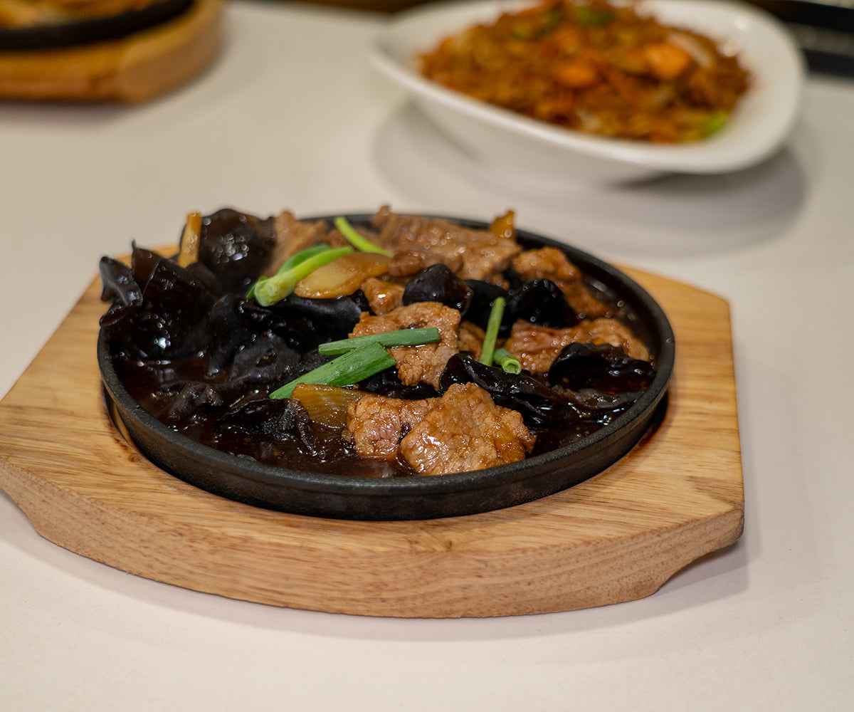 Boeuf champignons noirs et bambou