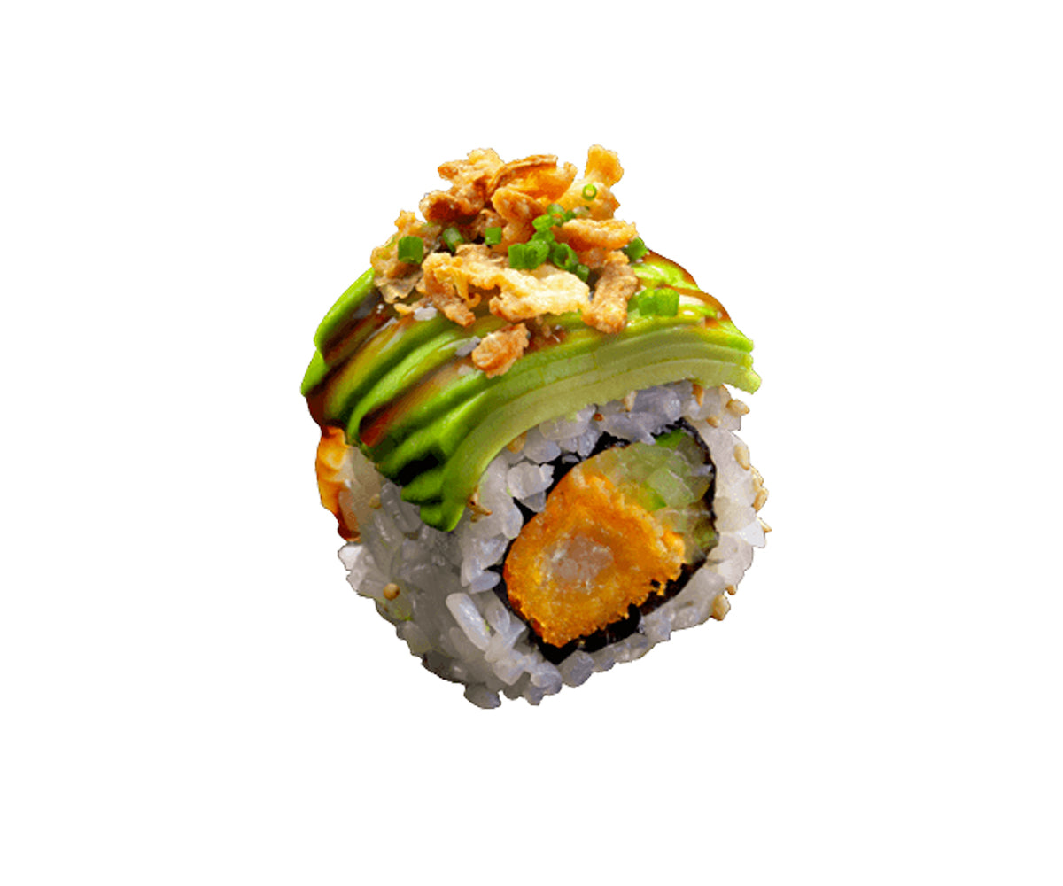 Avocat roll's crevette tempura